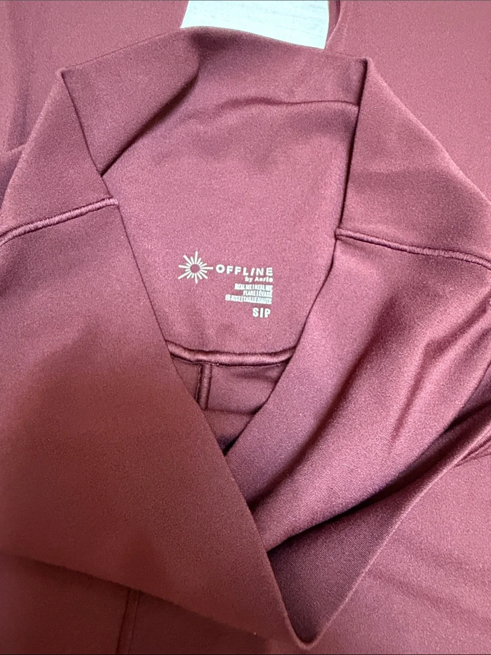 OFFLINE By Aerie Real Me Flare Hi-Rise Leggings Yoga Pants Cool Berry
